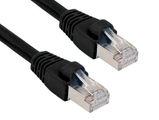 100ft Cat6 STP Shielded Ethernet Network Patch Cable Snagless 24AWG Bare Copper, Black