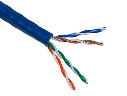 1000ft Cat6 UTP Solid Bulk Ethernet Cable 23AWG Bare Copper, Plenum CMP Rated, No Spline, Blue