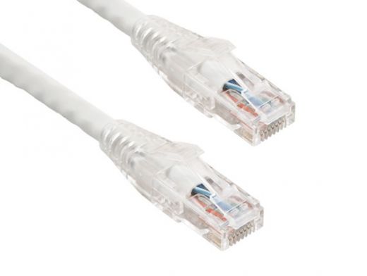 0.5ft Cat6 550 MHz UTP Ethernet Network Patch Cable with Clear Snagless Boot, White