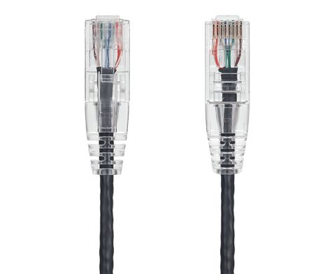 4FT Slim Cat6 28AWG UTP Ethernet Network Patch Cable Snagless, Black