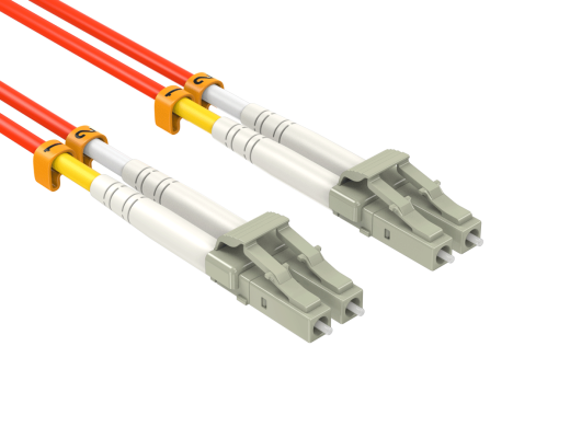 5m OM1 LC to LC UPC Duplex Corning Fiber Optic Cable MultiMode 62.5/125 OFNR Rated, Orange