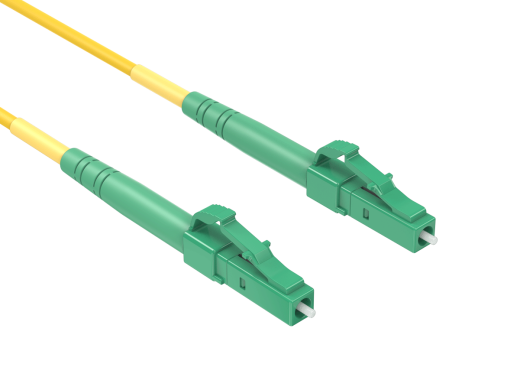 3m OS2 LC/APC TO LC/APC Simplex Corning Fiber Optic Cable Single-Mode 9/125 OFNR Rated, Yellow