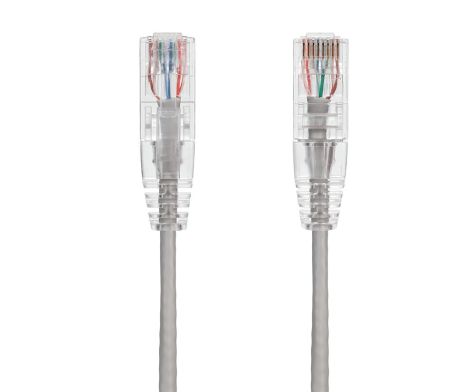 0.5FT Slim Cat6 28AWG UTP Ethernet Network Patch Cable Snagless, Gray