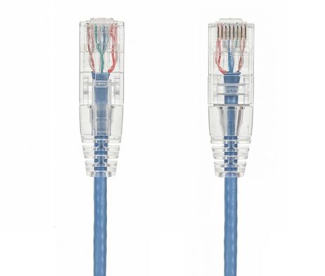 4FT Slim Cat6 28AWG UTP Ethernet Network Patch Cable Snagless, Blue