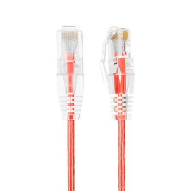 1ft Slim Cat6a 28AWG UTP Ethernet Network Patch Cable, Orange