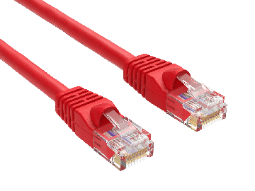 10ft Cat6 UTP Ethernet Network Patch Cable Snagless 24AWG Bare Copper, Red