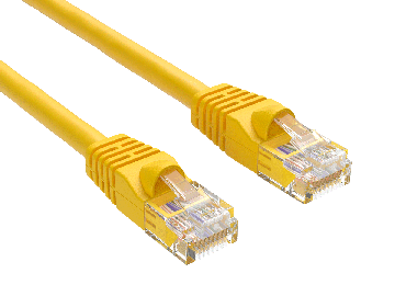 1ft Cat6 UTP Ethernet Network Patch Cable Snagless 24AWG Bare Copper, Yellow