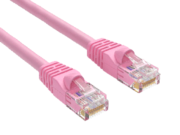 14ft Cat6 550 MHz UTP Snagless Patch Cable, Pink