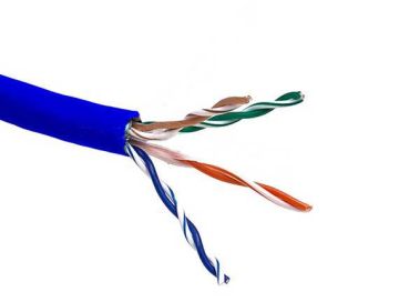 1000ft Cat5e 350 MHz Shielded Solid Bulk Cable Blue