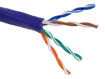 1000ft Cat5e 350 MHz UTP Stranded Bulk Cable, Purple