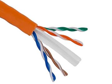 1000ft Cat6 UTP Stranded Bulk Ethernet Cable 24AWG Bare Copper, Orange