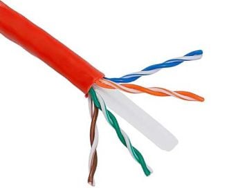 1000ft Cat6 UTP Stranded Bulk Ethernet Cable 24AWG Bare Copper, Red