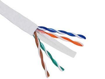 1000ft Cat6 UTP Stranded Bulk Ethernet Cable 24AWG Bare Copper, White