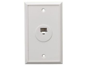 1-Port Wall Plate with 8P8C Jack