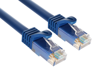 1ft Cat6a UTP 10G Ethernet Network Patch Cable Snagless 24AWG Bare Copper, Blue