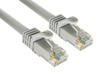 1ft Cat6a UTP 10G Ethernet Network Patch Cable Snagless 24AWG Bare Copper, Gray