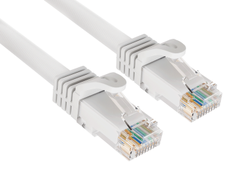 1ft Cat6a UTP 10G Ethernet Network Patch Cable Snagless 24AWG Bare Copper, White