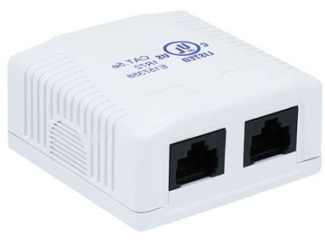 2-port Cat5e Surface Mount Box