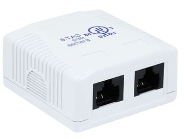 2-port Cat6 Surface Mount Box