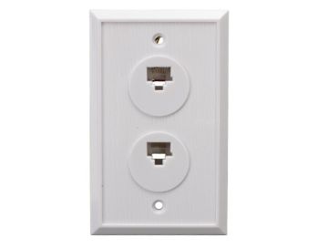 2-Port Wall Plate with 8P8C Jack