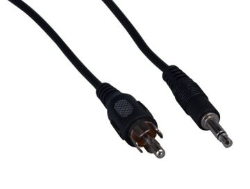 12ft 3.5mm Mono Male to RCA Male Audio Cable, Black