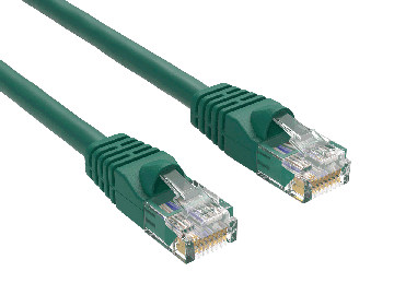 1ft Cat6 UTP Ethernet Network Patch Cable Snagless 24AWG Bare Copper, Green