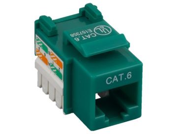 Cat6 RJ45 UTP 110 Type Punch Down Keystone Jack Green Color