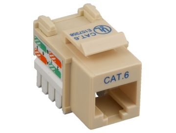 Cat6 RJ45 UTP 110 Type Punch Down Keystone Jack Ivory Color