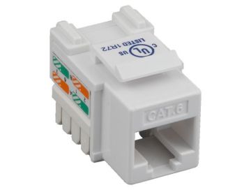 Cat6 RJ45 UTP 110 Type Punch Down Keystone Jack White Color