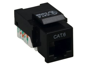 Cat6 RJ45 UTP Tool Less Keystone Jack, Black Color