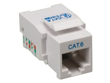 Cat6 RJ45 UTP Tool Less Keystone Jack White Color