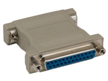 DB25 Female to DB25 Female Null Modem Adapter