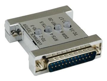 DB25 Male to Female Serial Loop Back Tester