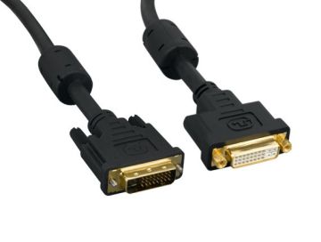 3m Dual Link Digital Video DVI-D Extension Cable, Male to Female, Black