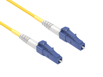 2m OS2 LC/UPC TO LC/UPC Simplex Corning Fiber Optic Cable Single-Mode 9/125 OFNR Rated, Yellow