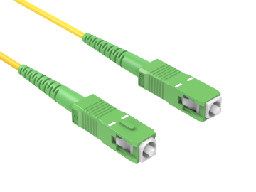 2m OS2 SC/APC TO SC/APC Simplex Corning Fiber Optic Cable Single-Mode 9/125 OFNR Rated, Yellow