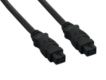 10ft IEEE 1394b FireWire 800 9-pin to 9-pin, Black