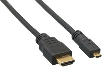 6ft High Speed HDMI to Micro HDMI Cable with Ethernet, 4K Support, Black