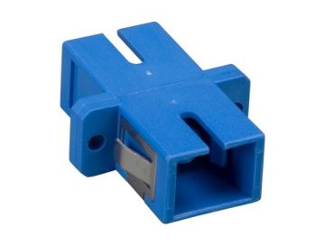 Multimode SC/SC Simplex Fiber Optic Adapter, Plastic Body