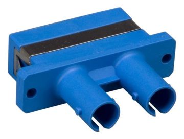 Multimode ST/SC Duplex Fiber Optic Adapter, Plastic Body