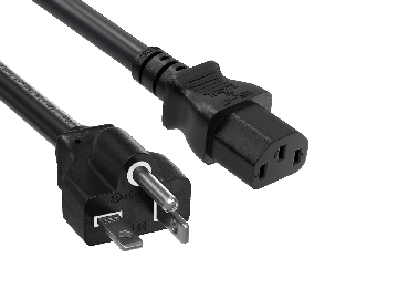 6ft NEMA 5-20P to C13 Heavy Duty Power Cord, 14AWG, 15A/125V, SJT, Black