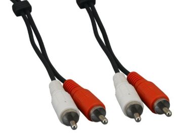 12ft Dual RCA to RCA Audio Cable, Male to Male , Black