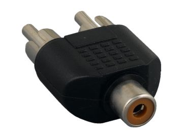 RCA Mono Female to 2 RCA Mono Male Splitter Adapter