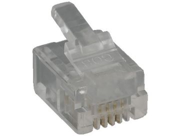 RJ11 6P4C Modular Plug for Round Stranded Cable, 50pcs/Bag