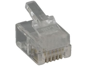 RJ12 6P6C Modular Plug for Flat Stranded Cable, 50pcs/Bag