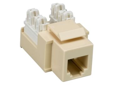 RJ12 110 Type Punch Down Keystone Jack Ivory Color