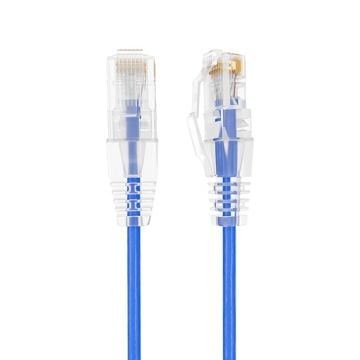 4ft Slim Cat6a 28AWG UTP Ethernet Network Patch Cable, Blue