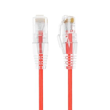 14ft Slim Cat6a 28AWG UTP Ethernet Network Patch Cable, Red