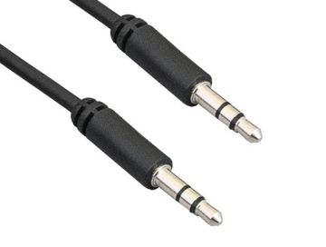 6ft Ultra Slim 3.5mm Male to Male Stereo Audio AUX Cable, Black