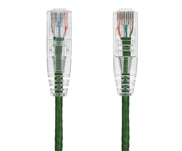 4FT Slim Cat6 28AWG UTP Ethernet Network Patch Cable Snagless, Green